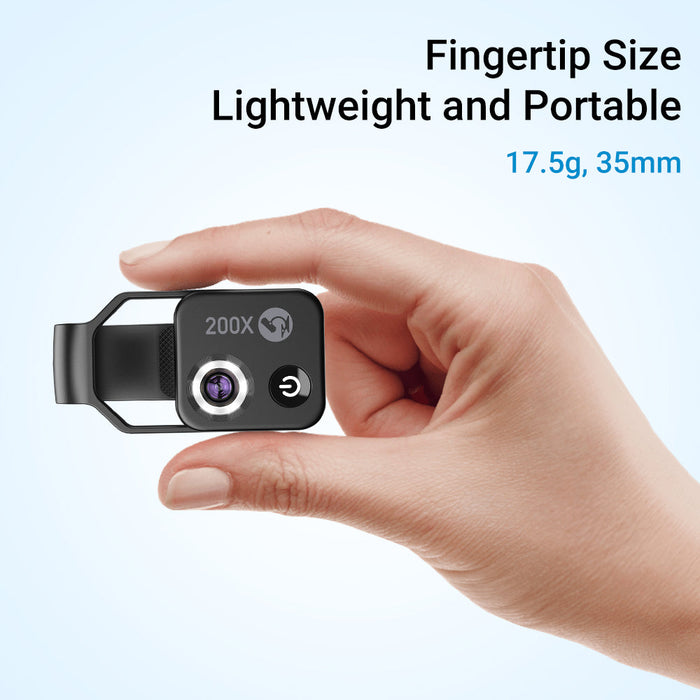 APEXEL Phone Microscope Lens 200X LED - Magnifying.com.au