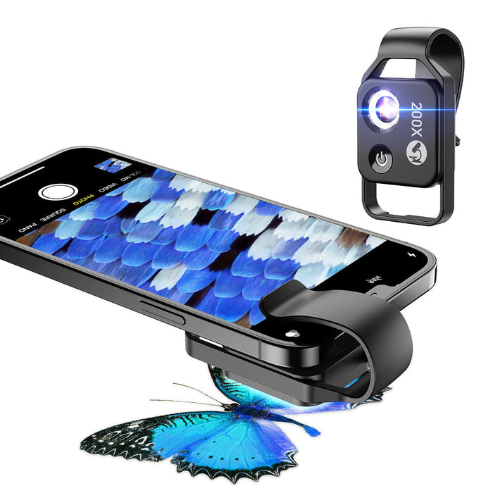 APEXEL Phone Microscope Lens 200X LED - Magnifying.com.au