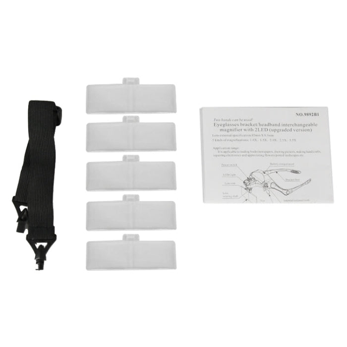 Deluxe LED Head Band Magnifier with 5 interchangeable lenses BEST SELLER - Magnifying AU
