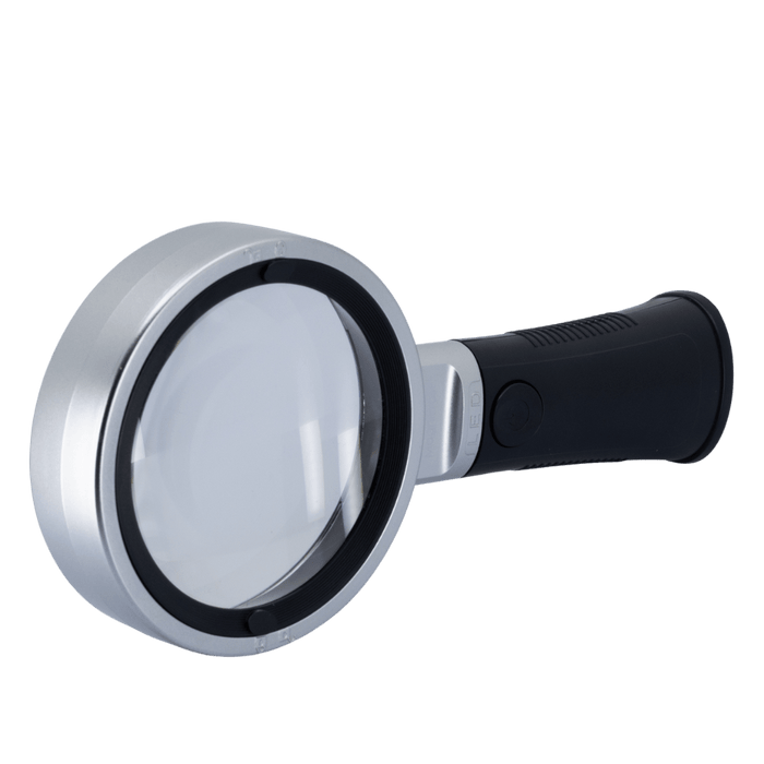 10X Magnifying Glass With Lights - Non Slip Ergonomic Standing Handle - Magnifying.com.au