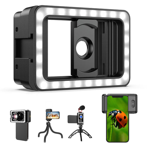 APEXEL Universal Phone Clip with LED Light - Magnifying.com.au