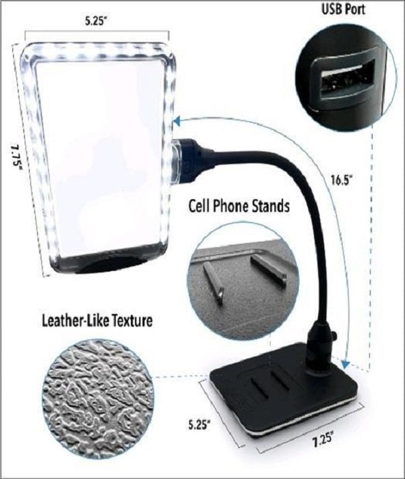 3X Large Magnipro Stand Magnifier with LED Lighting - Magnifying.com.au