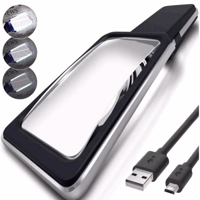 4X MagniPro Handheld USB LED Magnifier - Magnifying.com.au