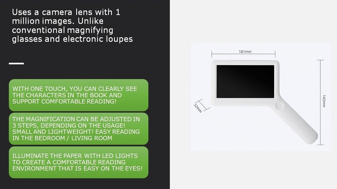 Electronic Hand Magnifier - Magnifying.com.au