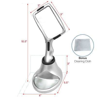 Rectangular LED Hand Magnifier 3X - Magnifying.com.au