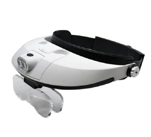 EziVue 5 Lens LED Head Band Magnifier - Magnifying.com.au 