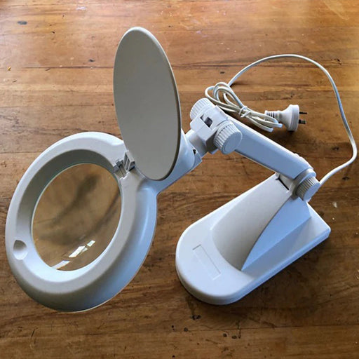 Desk Top LED illuminated Stand Magnifier - Magnifying.com.au 