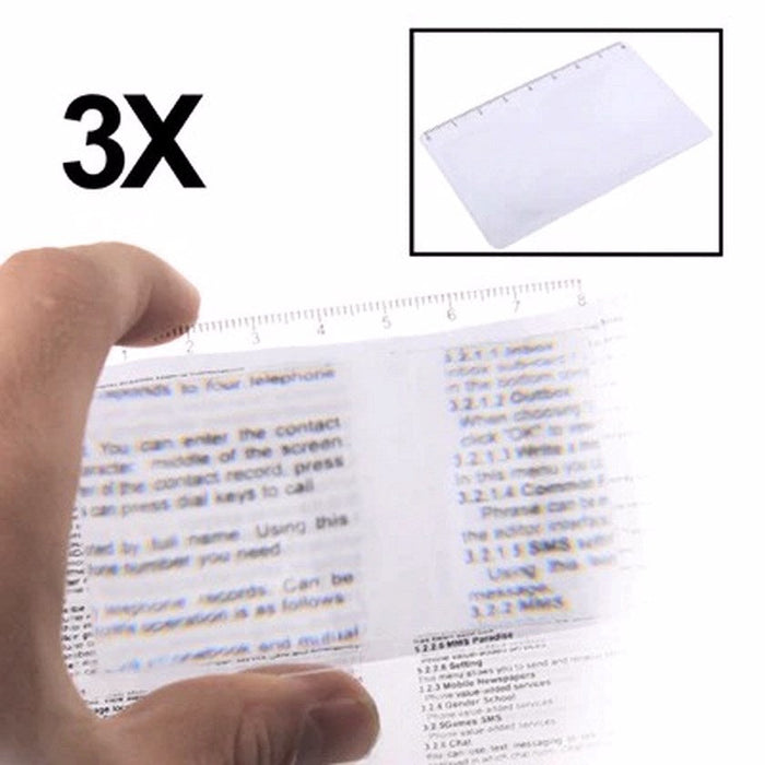 Credit Card Size Fresnel Lens 3X - 3 Pack - Magnifying.com.au 