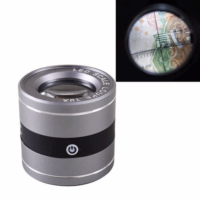 10X Inspection Magnifier with LED and Reticule - Magnifying.com.au 